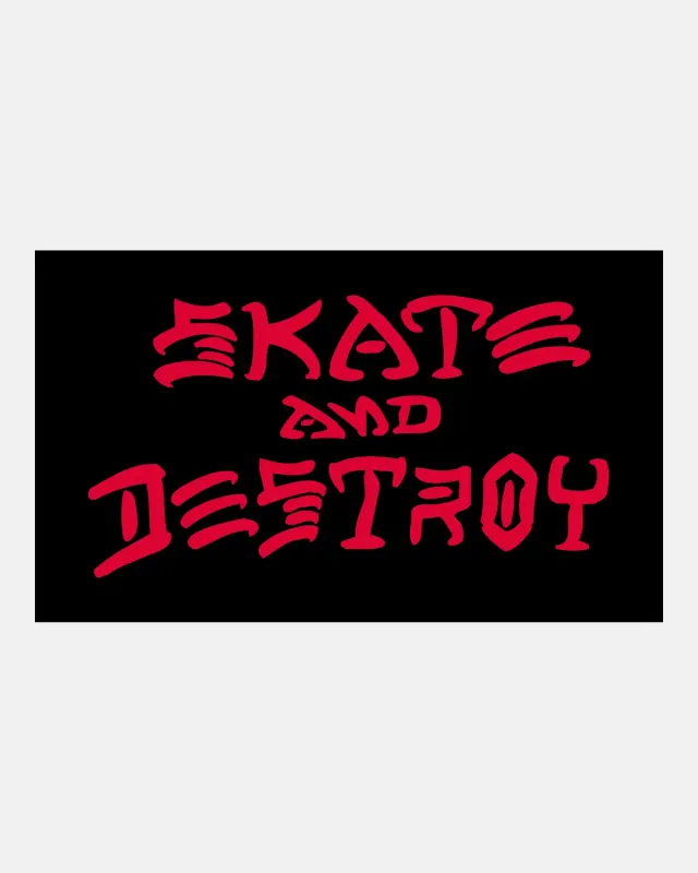 Thrasher Skate and Destroy klistremerke svart/rødt