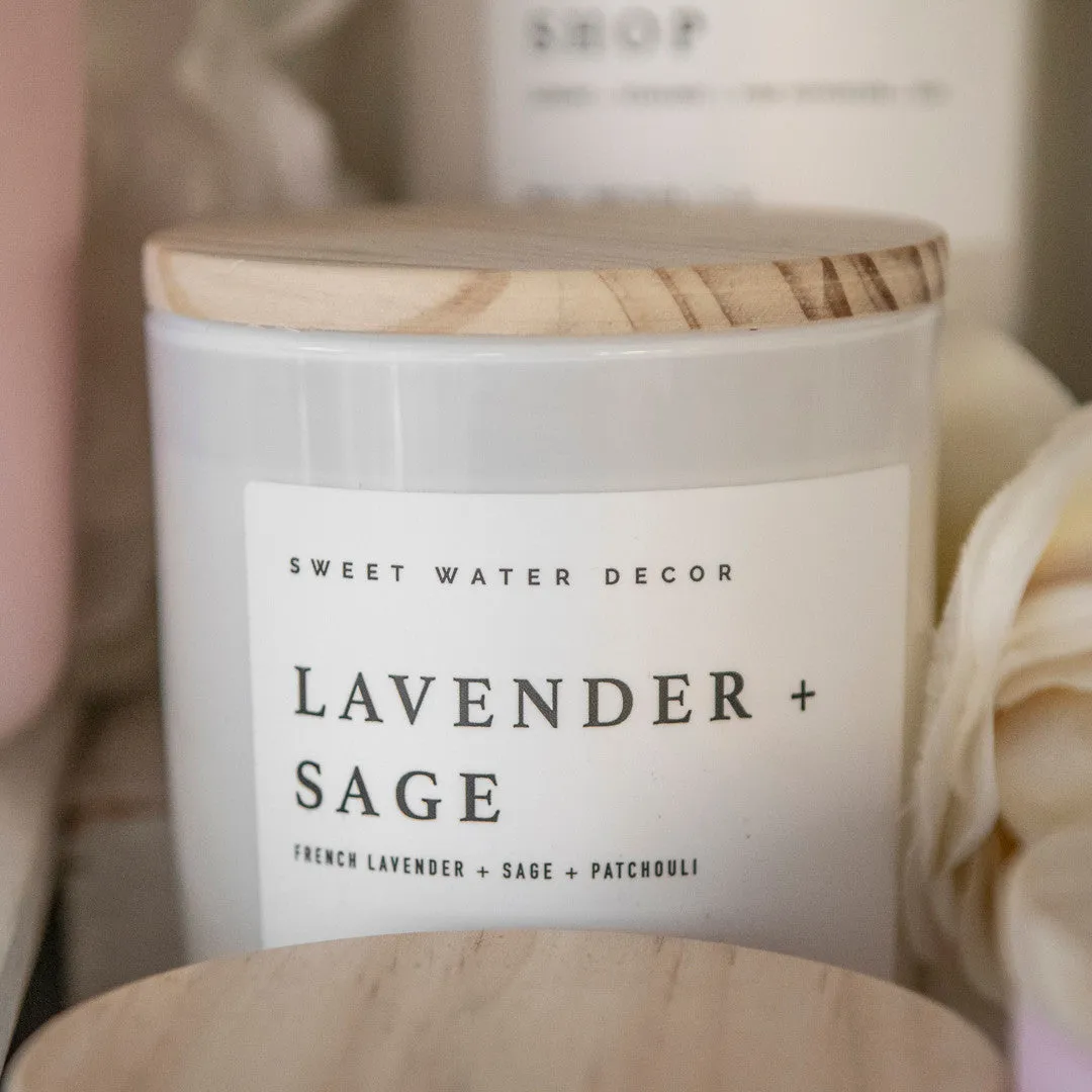 Stampington Lavender Sage duftlys 11oz soya beroligende