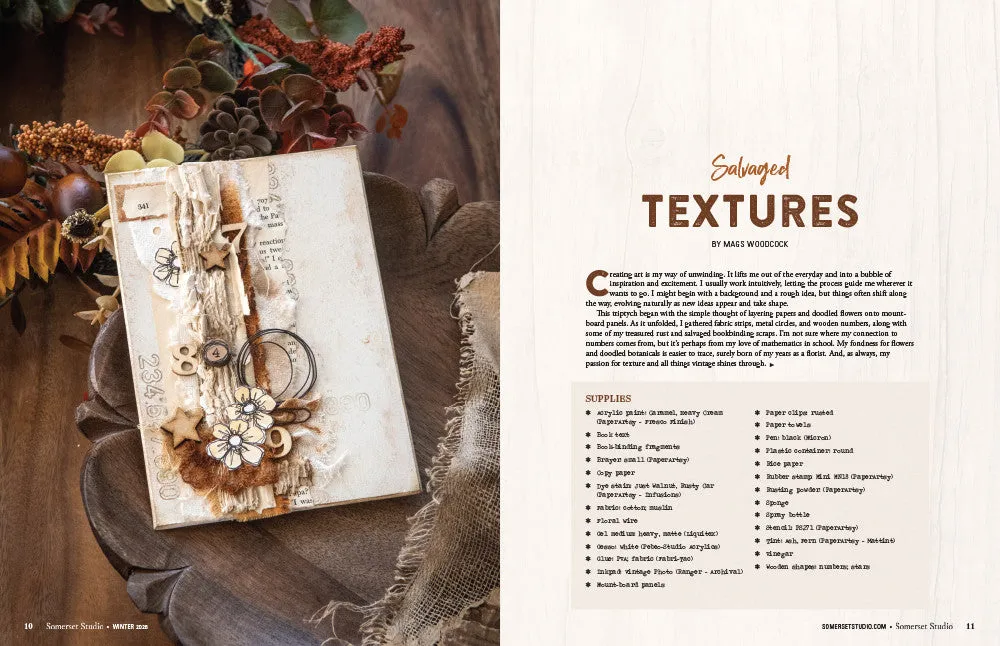 Stampington Somerset Studio Winter 2026 blad PDF 176 sider