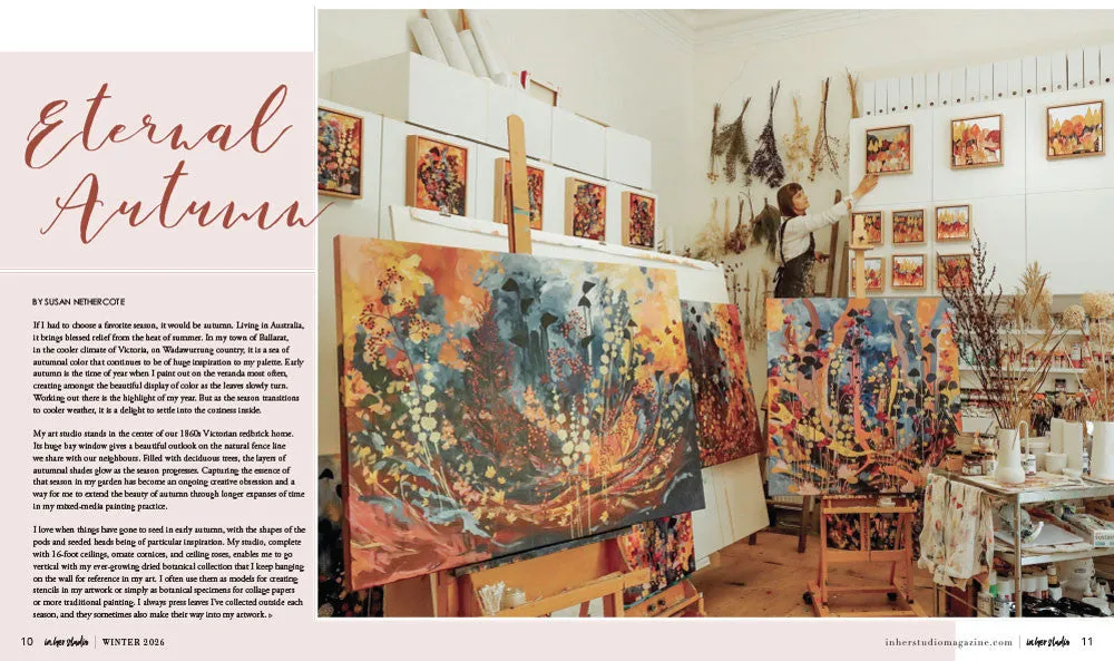 Stampington In Her Studio Winter 2026 blad PDF-utgave 160 sider
