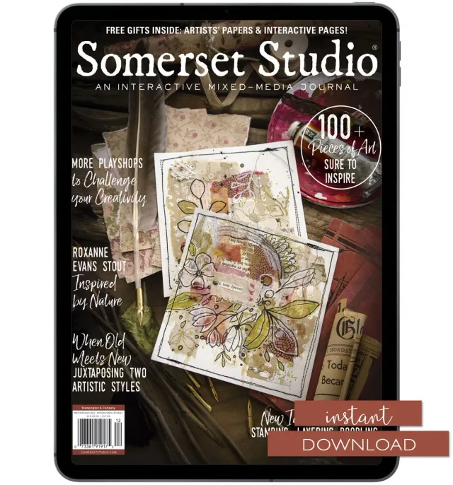 Stampington Somerset Studio Summer 2021 blad PDF mixed-media