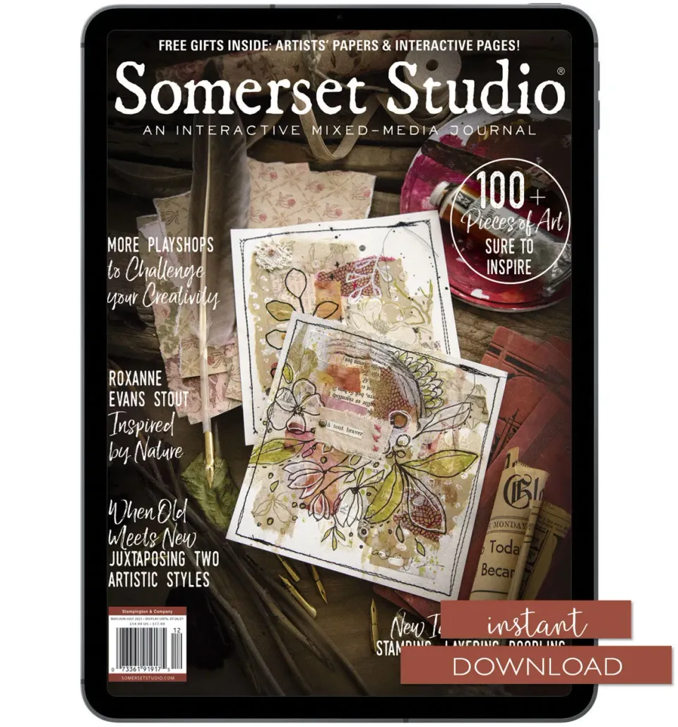 Stampington Somerset Studio Summer 2021 blad PDF mixed-media