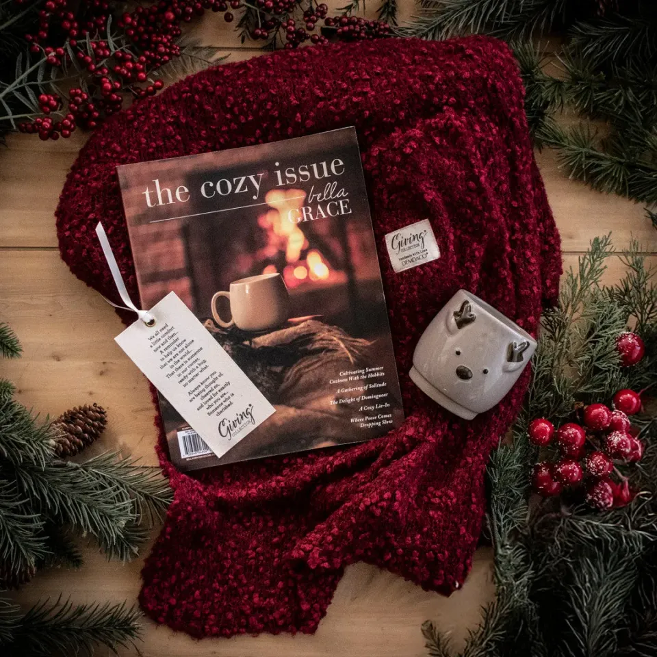 Stampington The Cozy Issue Volume 7 gavepakke sjal + lys