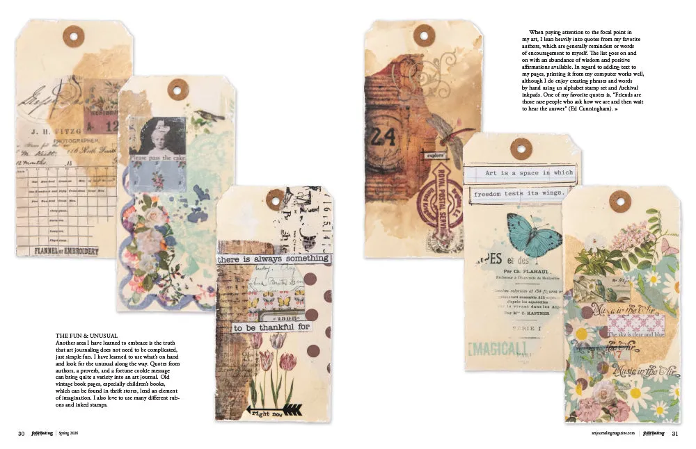 Stampington Art Journaling Spring 2026 blad kreativitet