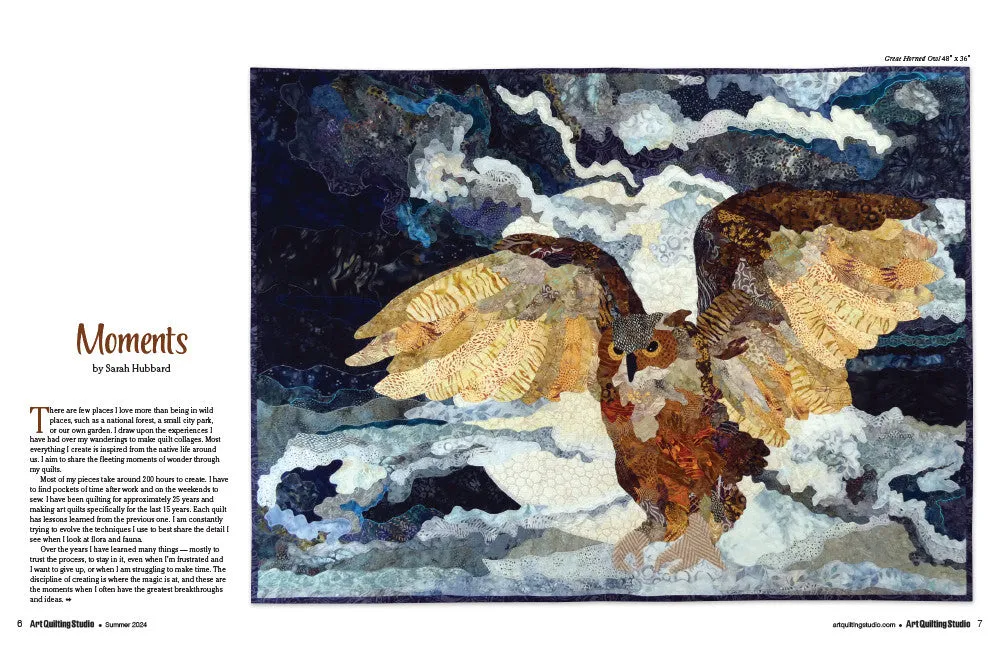 Stampington Art Quilting Studio Summer 2024 e-blad PDF quilt