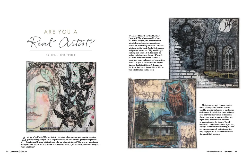Stampington Art Journaling Spring 2026 blad kreativitet