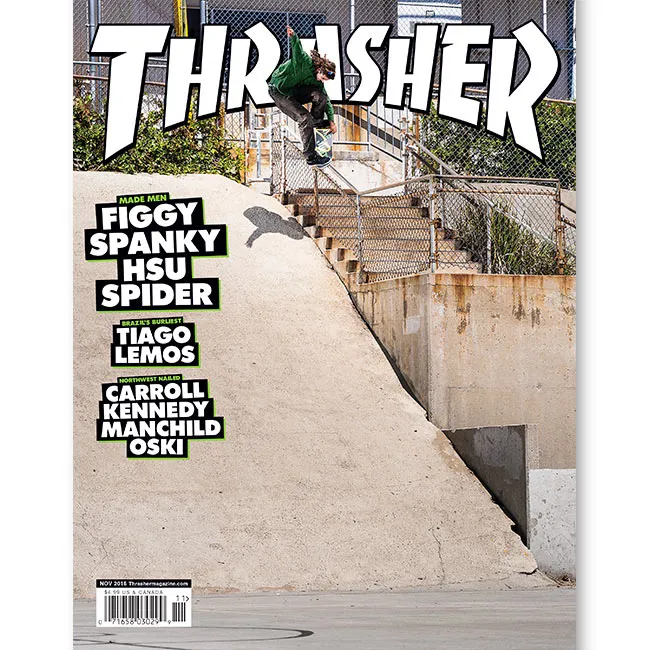 Thrasher Magazine november 2016 blad Figgy-intervju