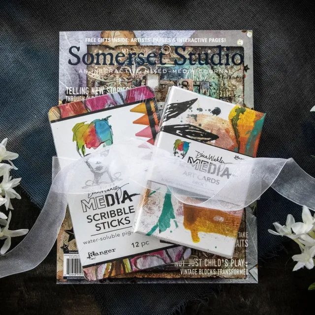 Stampington Somerset Studio Art Cards Bundle blad med 12 farger