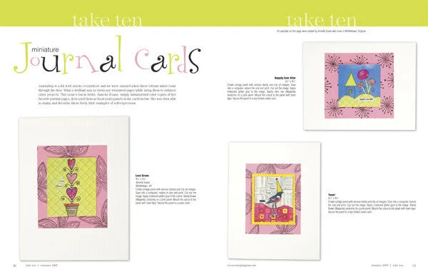 Stampington Take Ten Summer 2007 magasin kortlaging retro