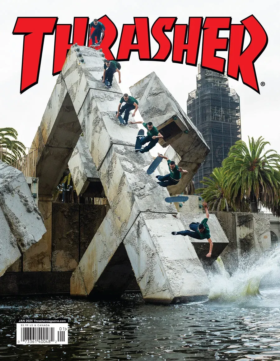 Thrasher Magazine January 2024 blad Death Match