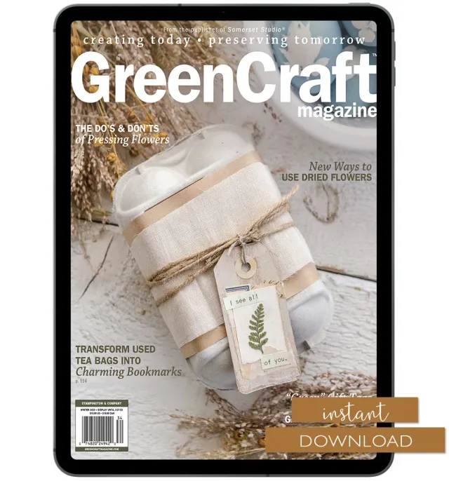 Stampington GreenCraft Winter 2023 blad nedlasting miljø