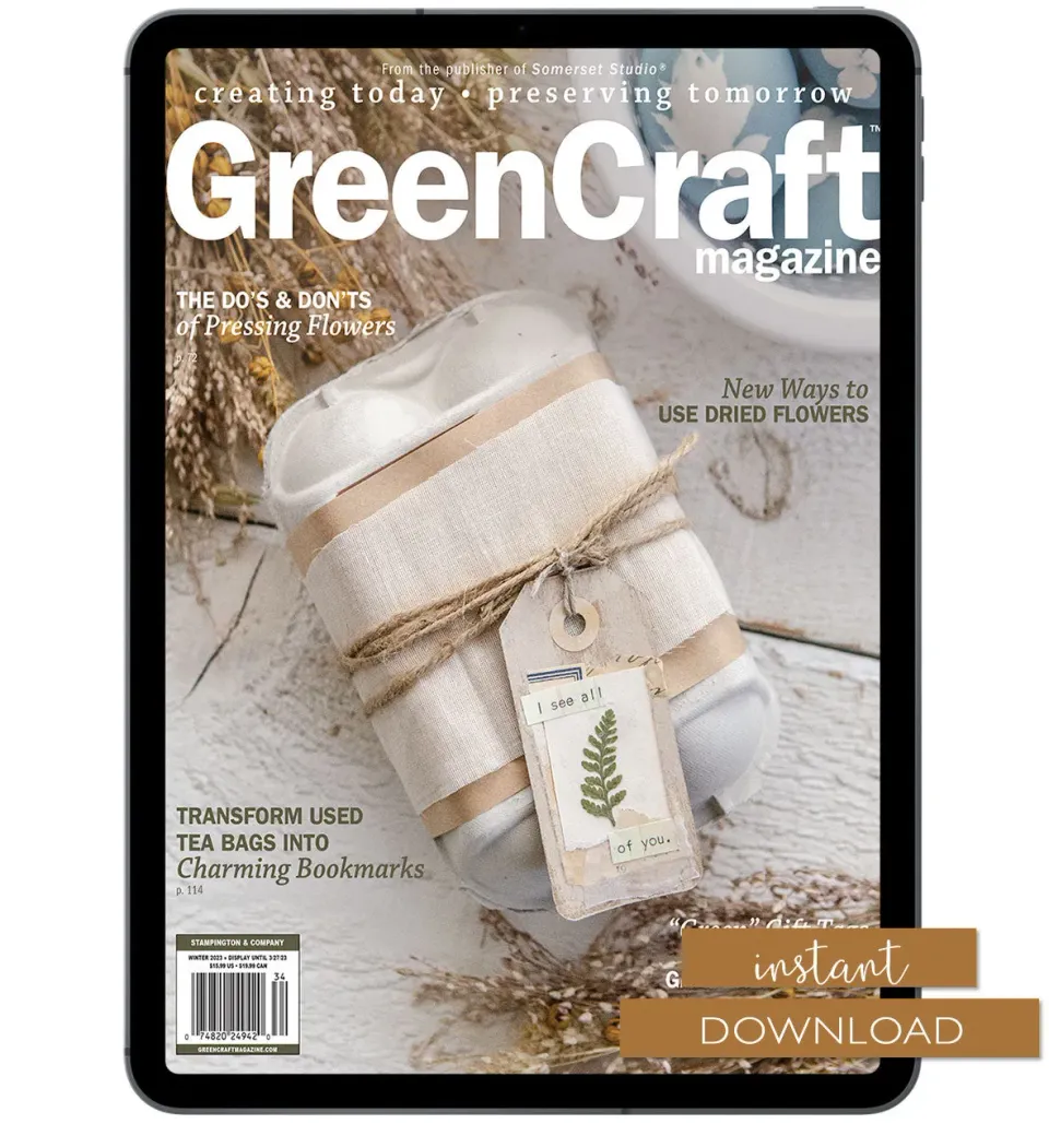 Stampington GreenCraft Winter 2023 blad nedlasting miljø