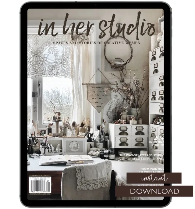 Stampington In Her Studio Spring 2024 blad digital organisering
