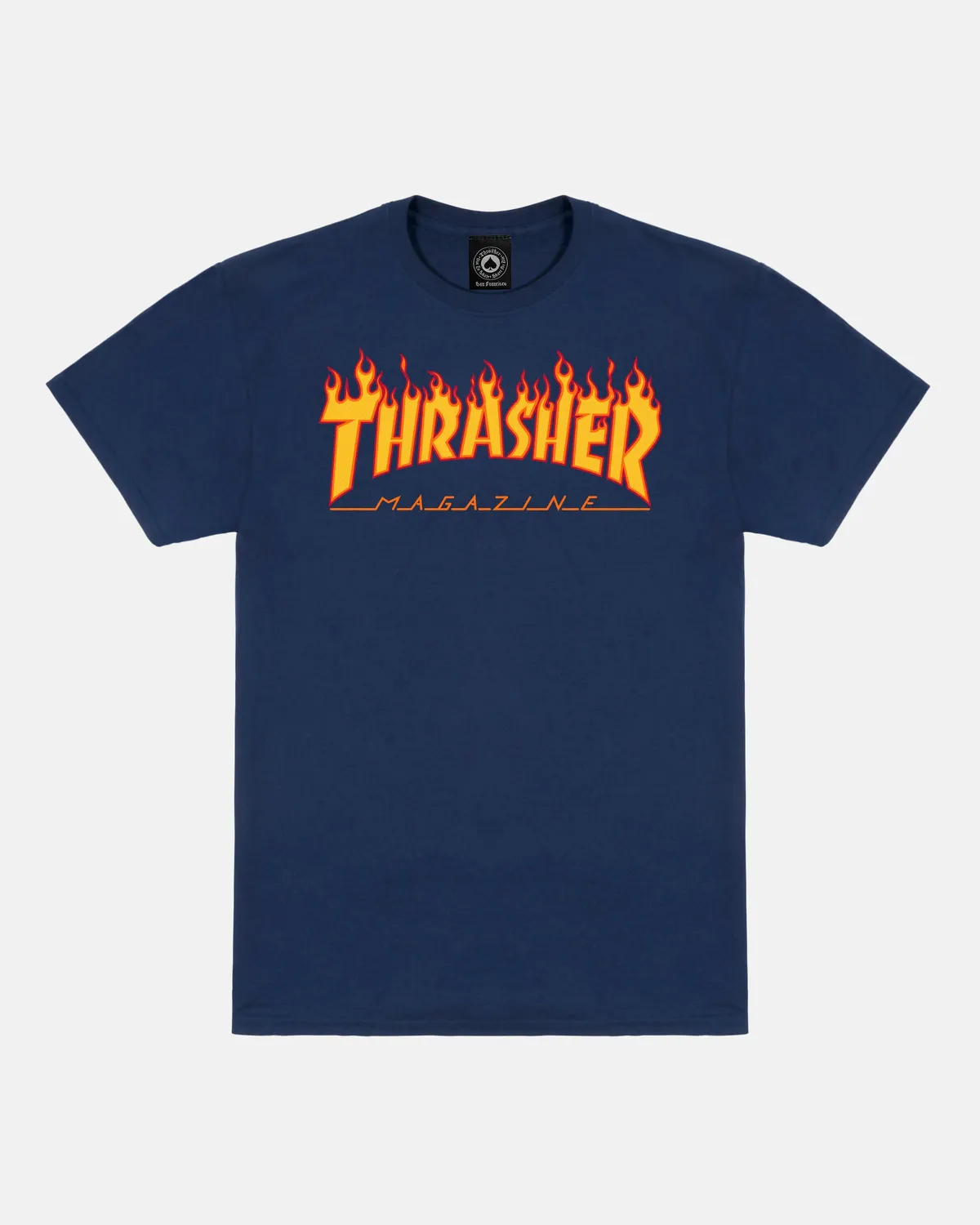 Thrasher Flame t-skjorte marineblå bomull