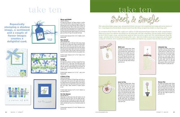Stampington Take Ten 2005 Volume 5 blad enkeltutgave kortlaging
