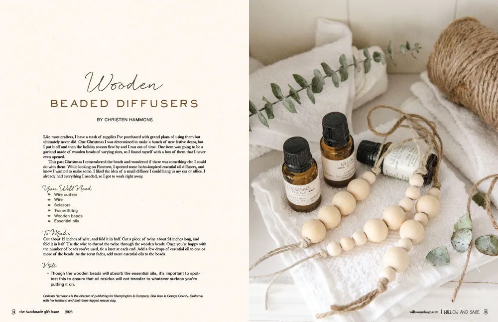 Stampington Handmade Gift Issue 2 blad gaveutgave DIY badeprodukter