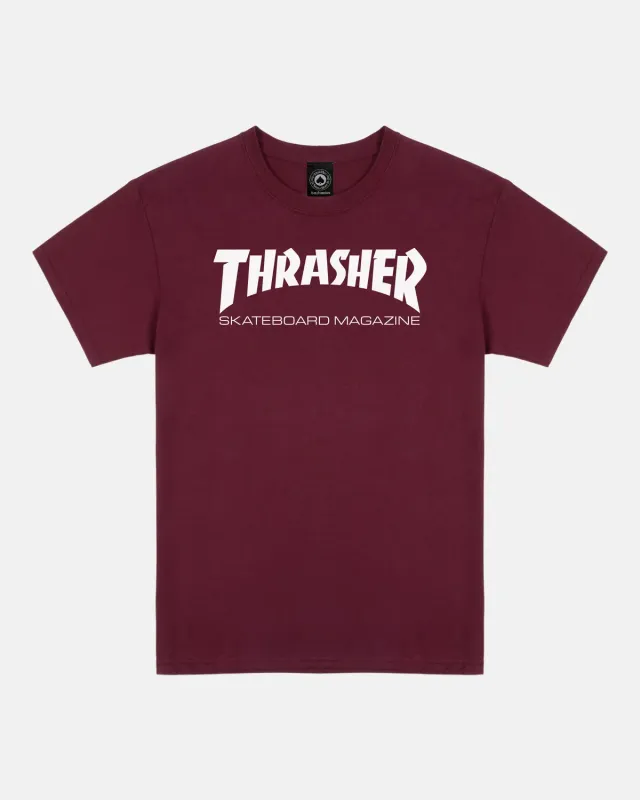 Thrasher Skate Mag t-skjorte maroon – burgunder