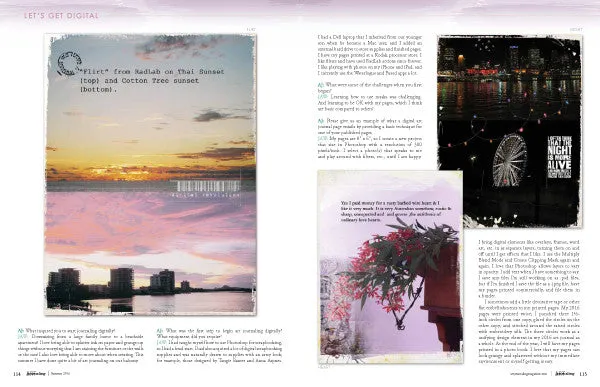 Stampington Art Journaling Summer 2016 pdf-blad collage