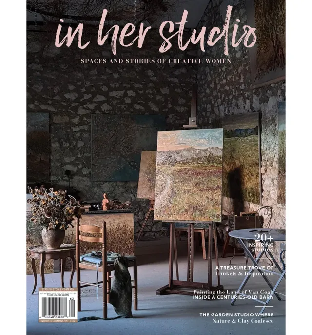 Stampington In Her Studio Summer 2026 blad sommerutgave atelier