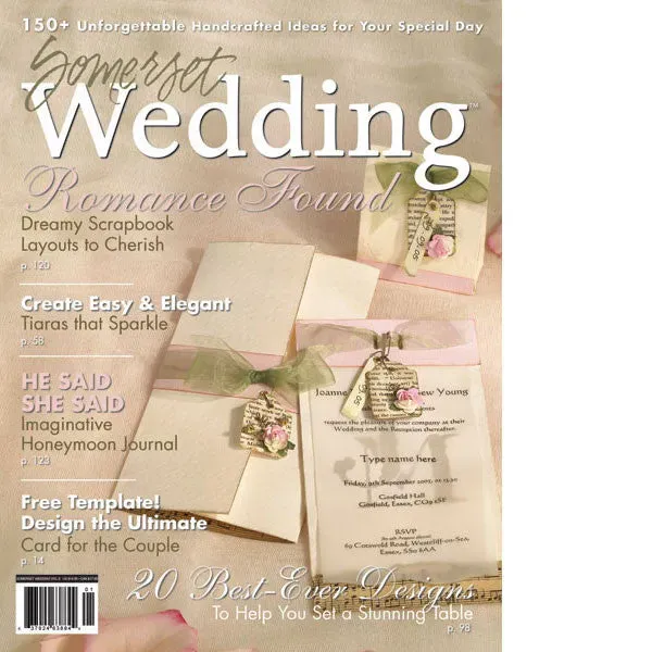 Stampington Somerset Wedding Vol 3 blad bryllup 2007
