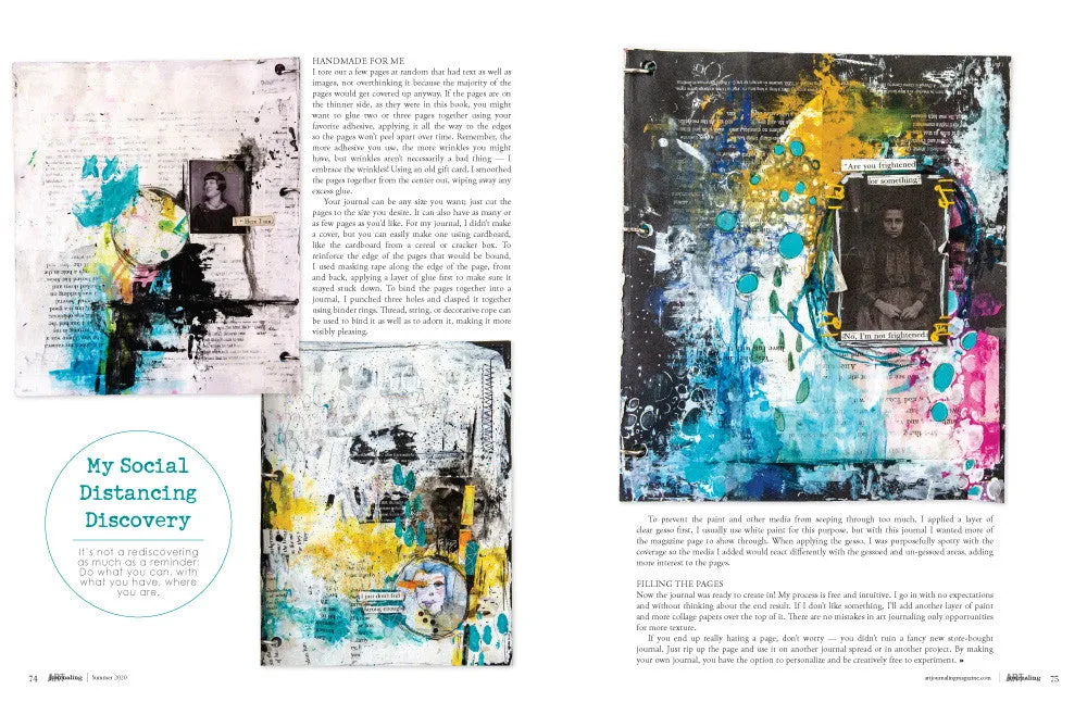 Stampington Art Journaling blad sommer 2020 PDF