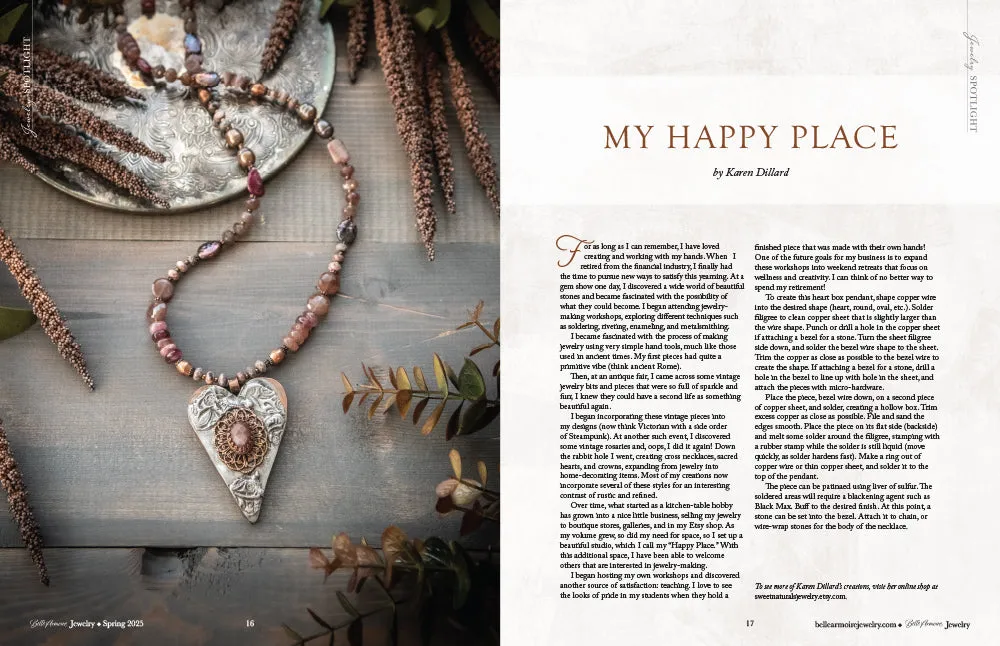 Stampington Belle Armoire Jewelry Spring 2026 blad PDF smykker