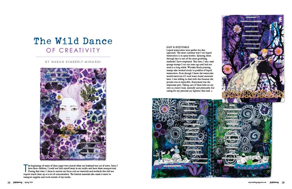 Stampington Art Journaling Spring 2024 blad PDF 144 sider