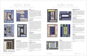 Stampington Take Ten Spring 2006 blad enkeltutgave kort