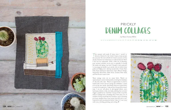 Stampington Sew Somerset Summer 2017 blad søm
