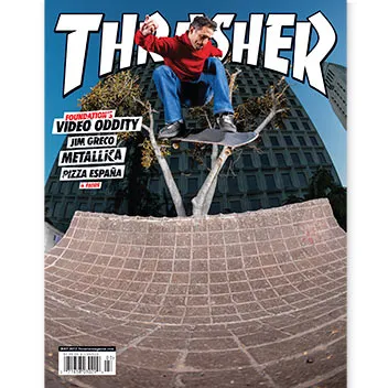 Thrasher Magazine mars 2017 blad Greco-cover