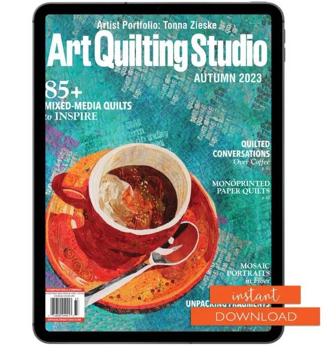 Stampington Art Quilting Studio Autumn 2023 blad nedlasting