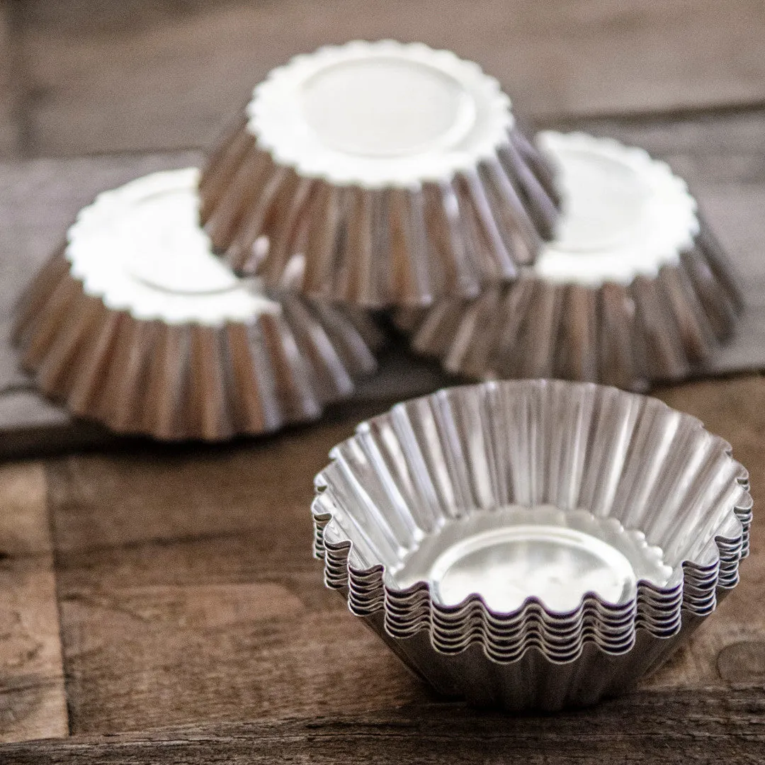 Stampington Fluted Tart Tin Molds metallformer 10-pakning