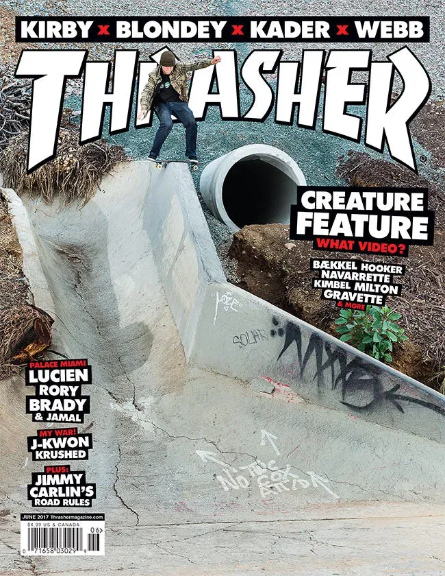 Thrasher Magazine juni 2017 bladet back issue