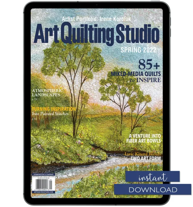 Stampington Art Quilting Studio Spring 2022 nedlasting quilt