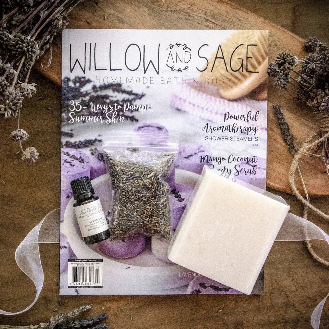 Stampington Willow and Sage lavendel startsett såpe bad
