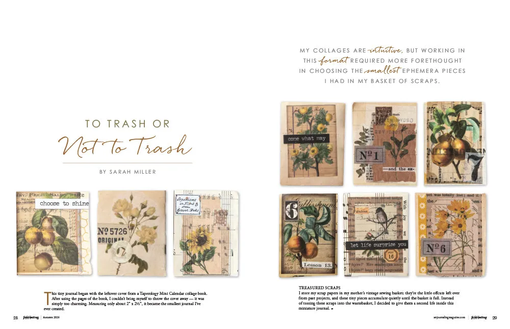 Stampington Art Journaling Autumn 2026 blad PDF journaling