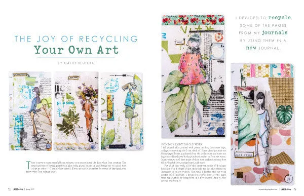 Stampington Art Journaling Spring 2020 blad digital kollasj