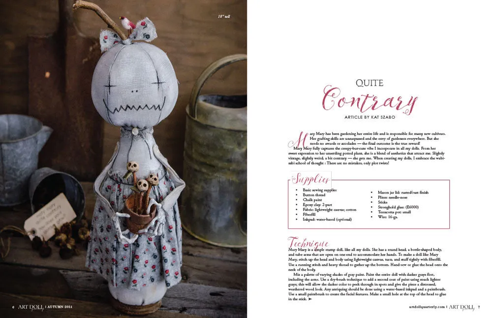 Stampington Art Doll Special Edition blad PDF høstdukker