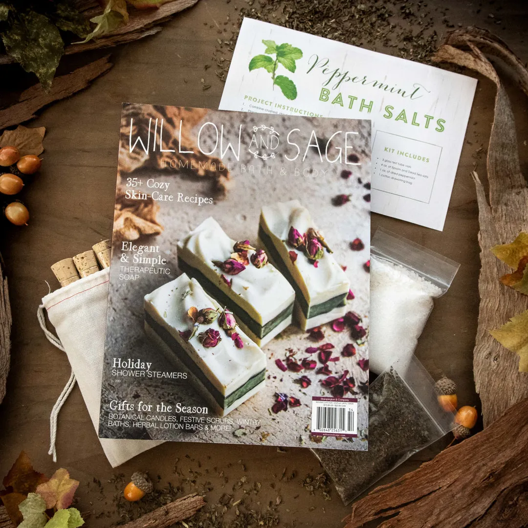 Stampington Willow and Sage Peppermint Self-Care kit mynte