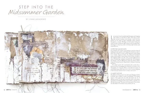 Stampington Art Journaling Summer 2019 blad PDF mixed media