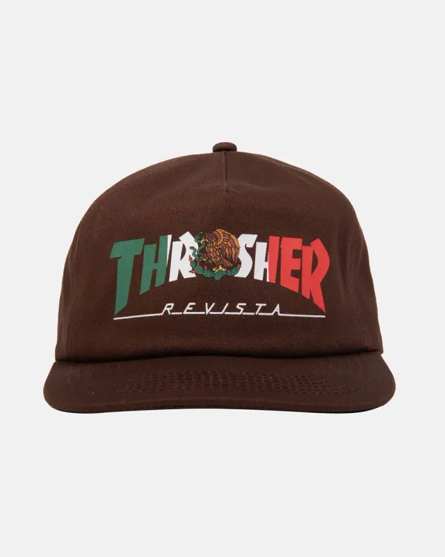 Thrasher Mexico Revista caps brun snapback