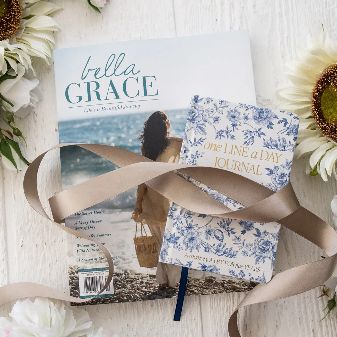 Stampington Bella Grace One Line a Day blad bundle Blue Delft
