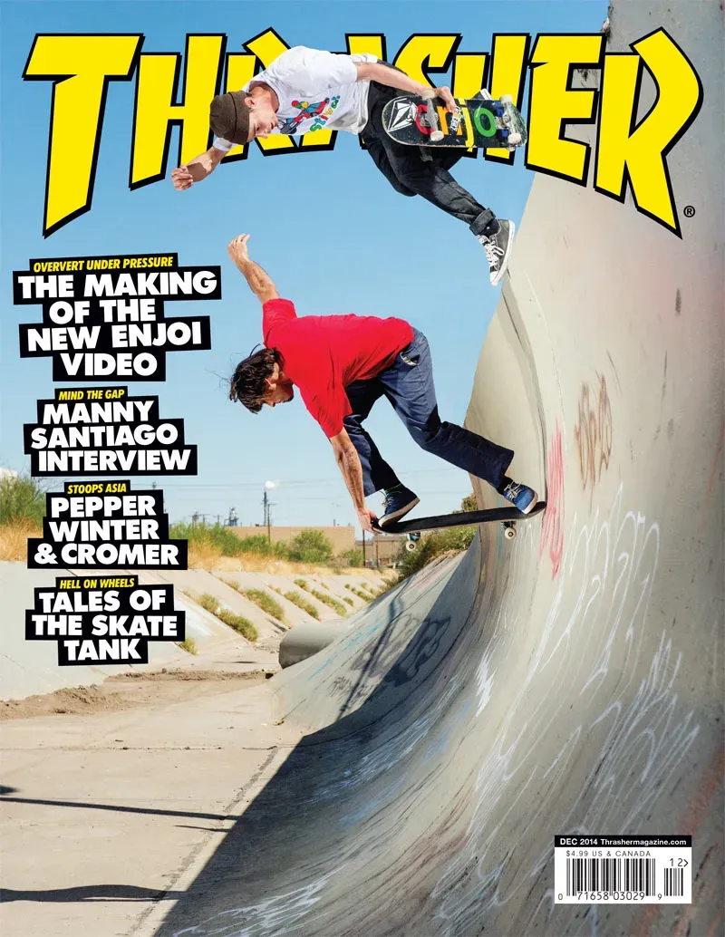 Thrasher Magazine desember 2014 blad Enjoi-spesial