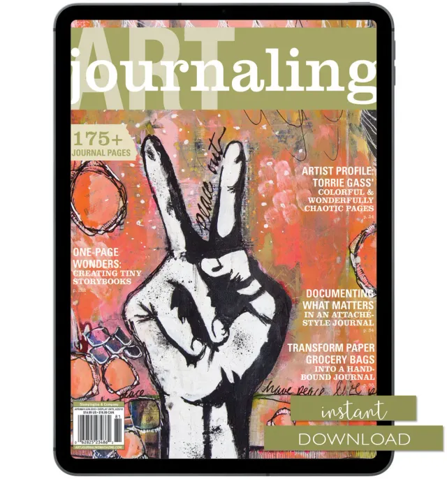 Stampington Art Journaling Spring 2018 blad PDF-nedlasting