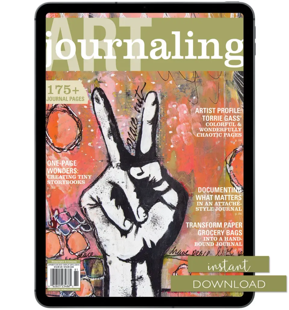 Stampington Art Journaling Spring 2018 blad PDF-nedlasting