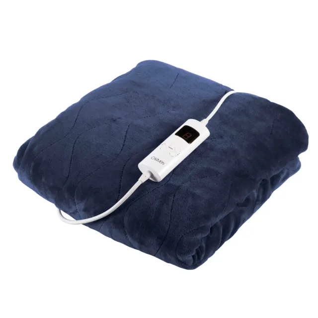 RadioTimes Heated Fleece Blanket varmepledd blå 160x130cm
