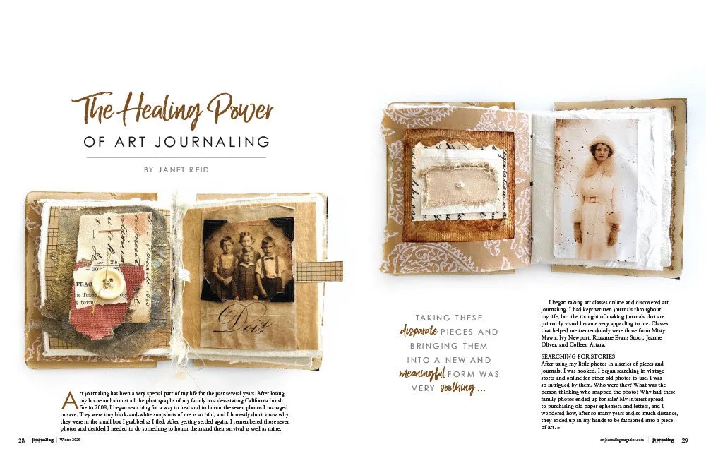 Stampington Art Journaling Winter 2025 blad 144 sider