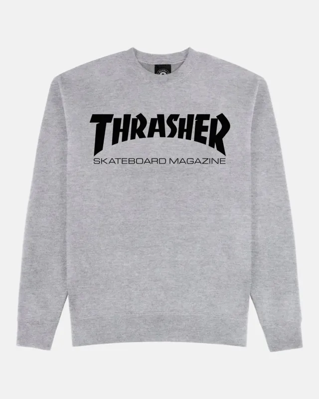 Thrasher Skate Mag crewneck genser grå bomull