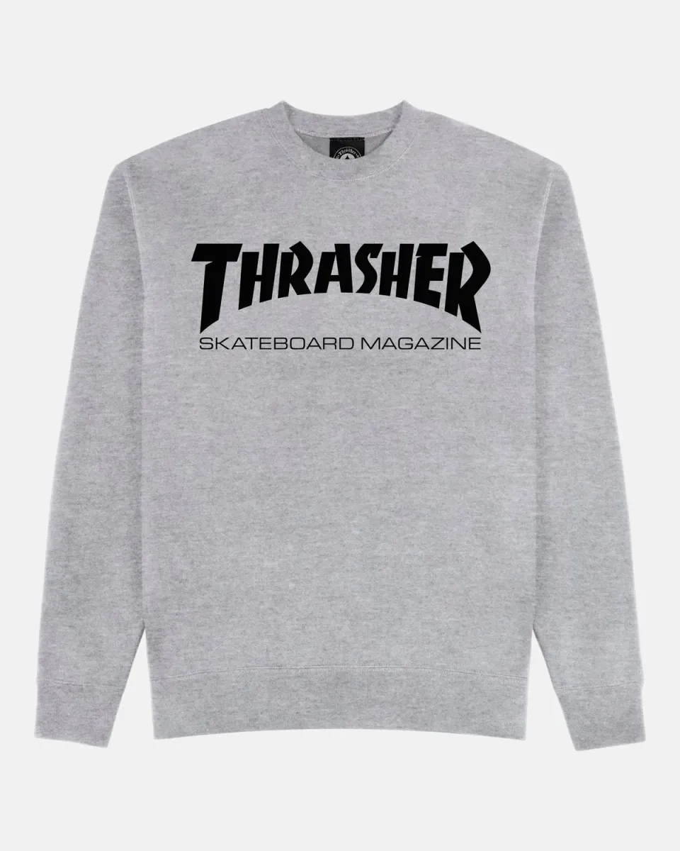 Thrasher Skate Mag crewneck genser grå bomull