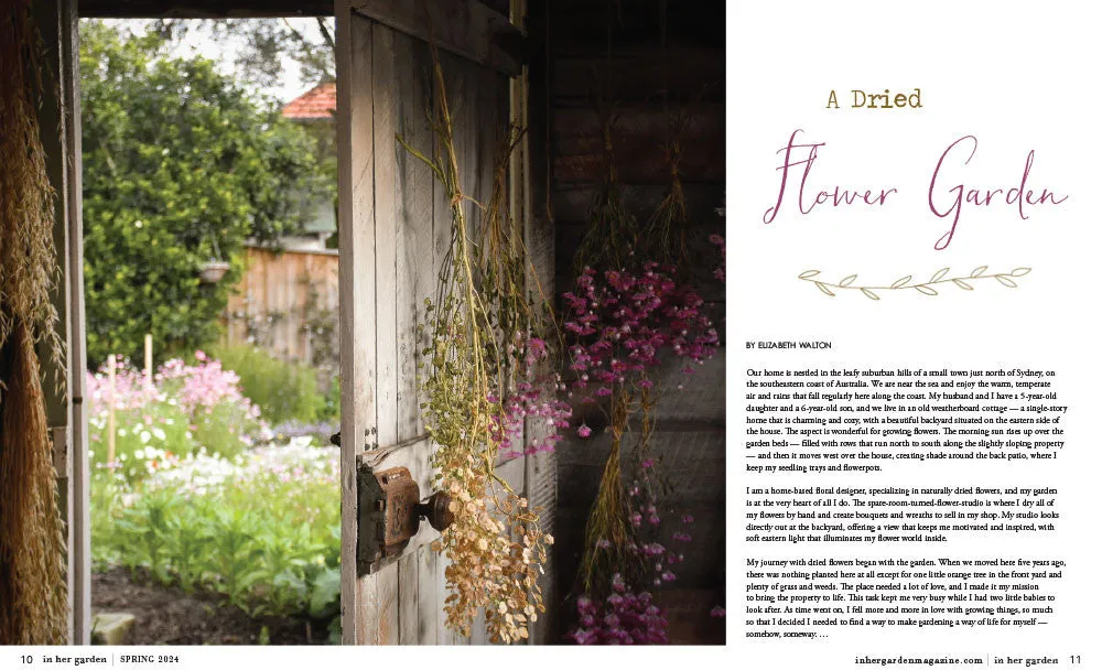 Stampington In Her Garden Spring 2024 blad 160 sider hage